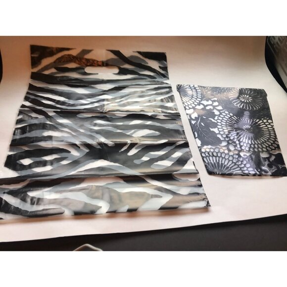 Vintage Baci Milano Abstract Collapsible Vase Black & Clear With Original Bag - Picture 6 of 7